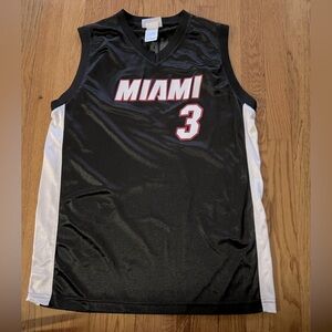 NBA Dwyane Wade #3 Miami Heat Black Basketball Jersey Youth Size XL 18 - 20.